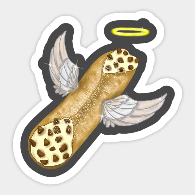 Holy Cannoli - Yummy Yummy Halo Wings Chocolate Sticker by pbDazzler23